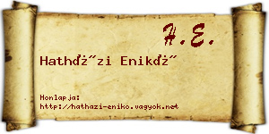 Hatházi Enikő névjegykártya